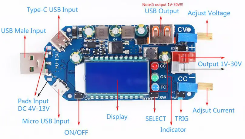 PEMENOL 15W DC-DC LCD USB Power Supply--Supply MoSupply Module