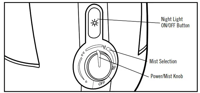 Homedics RC0B-UHECM65 Total Comfort Humidifier - Night Light