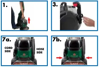 Carpet cleaning (portable mode)