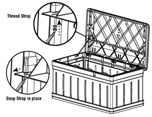 suncast DB9750 Ultra-Large Storage Bench - assembly11