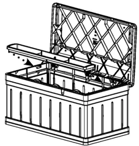 suncast DB9750 Ultra-Large Storage Bench - assembly13