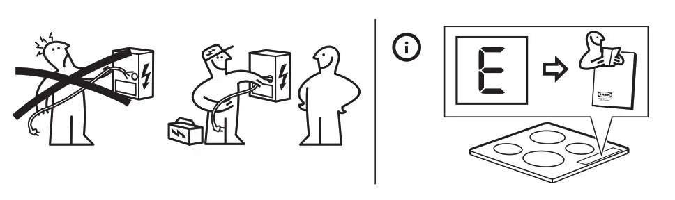 cooking zone and set the power setting
