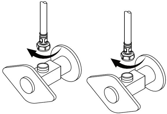 Connect waterlines to main valve