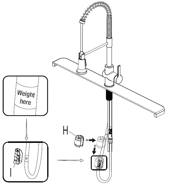 Securing the faucet assembly-1