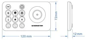 MONSTER ILLUMINESSENCE MML-WFB Smart WiFi Bridge -Dimension