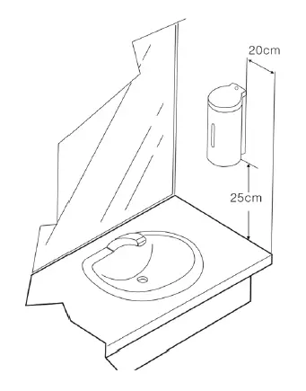 underneath the sensor