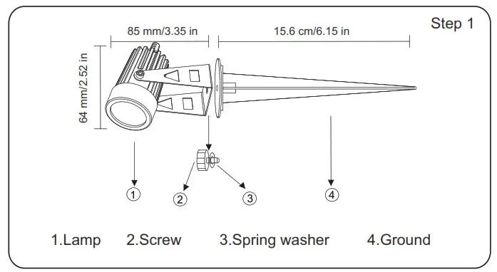 GreenClick B08TBRCM4J RGB Landscape Light - Installation 1