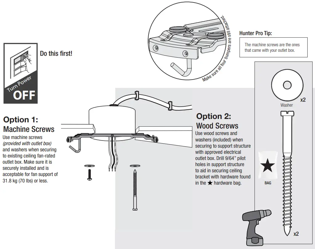 Hunter 59481 Romulus Indoor Low Profile Wi Fi Ceiling Fan-Option
