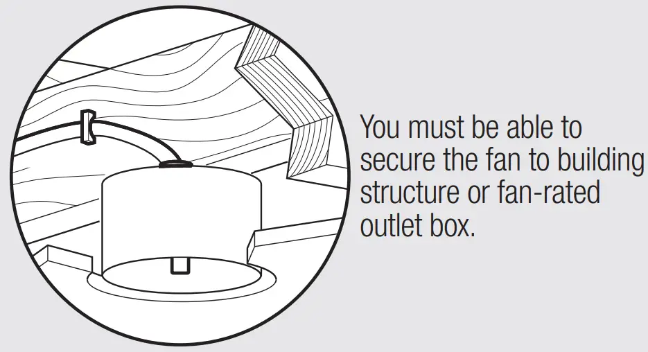 Hunter 59481 Romulus Indoor Low Profile Wi Fi Ceiling Fan-outlet box