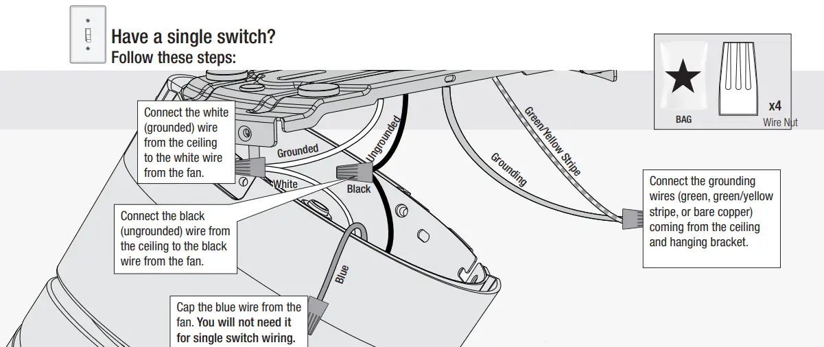 Hunter 59481 Romulus Indoor Low Profile Wi Fi Ceiling Fan-single switch
