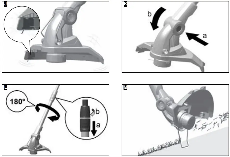 KARCHER LTR 18-30 Battery Set Cordless Grass Trimmer User Manual - Fig J,K,L,M
