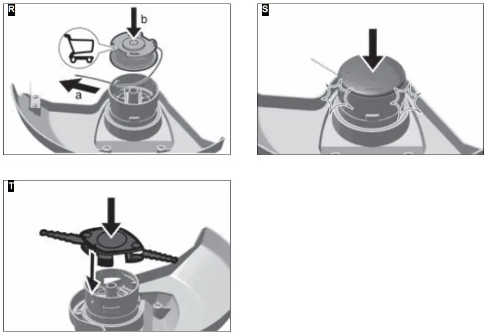 KARCHER LTR 18-30 Battery Set Cordless Grass Trimmer User Manual - Fig R,S,T