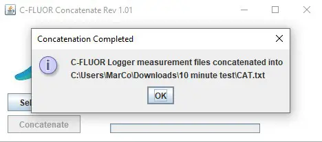 AQUALAB C-FLUOR Data Logger- Concatenate