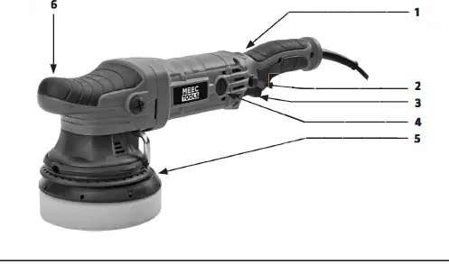 MEEC TOOLS 014139 720 W 125mm Oscillating Polishing Machine fig 1