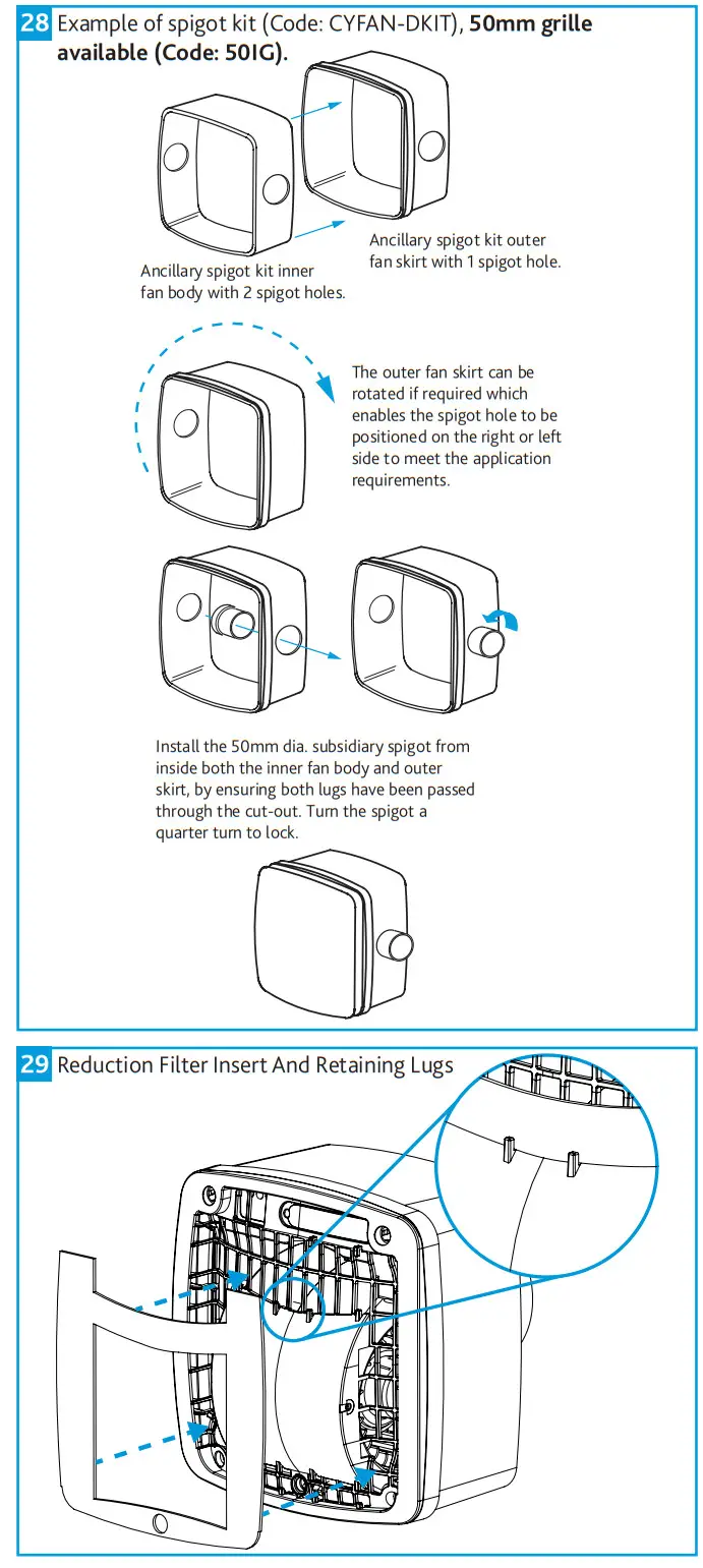 nuaire CYFAN 230V Flush Mounted Domestic Continuous Extract Fans-fig23