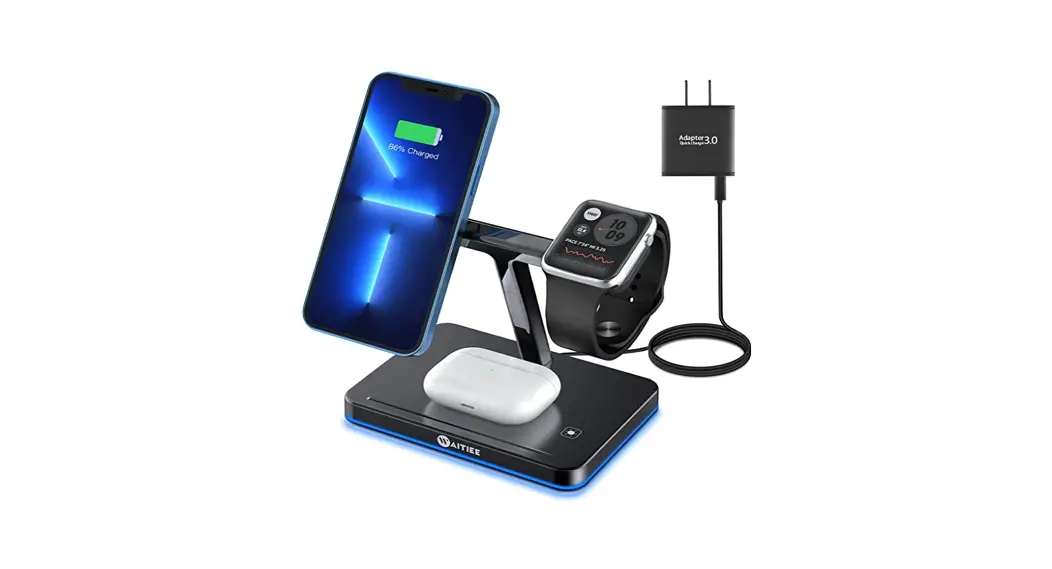 Waitiee 3-in-1 Fast Wireless Charger User Manual