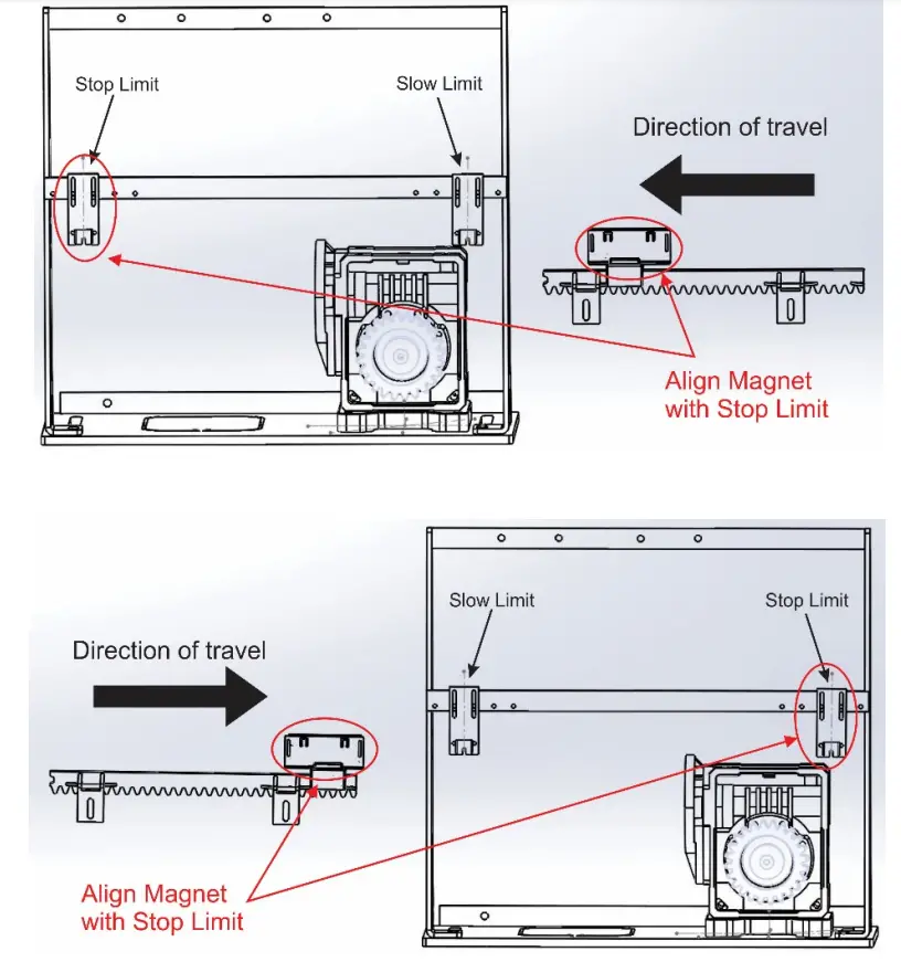 ELSEMA iS1500 High Speed Sliding Gate Opener - Adjustment