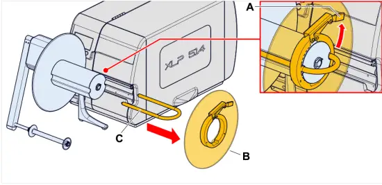 NOVEXX Rewinder XLP 51x Label Printer -INSERTING MATERIAL 1