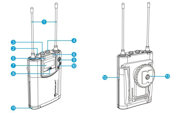 Relacart CR 2 UHF Wireless Microphone System - figure 1