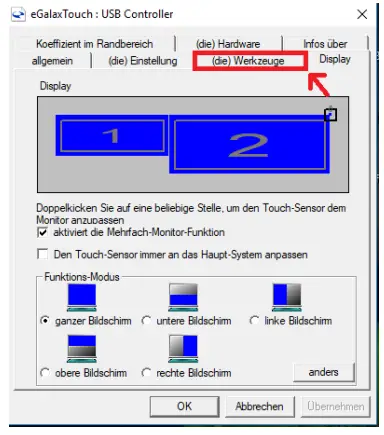 JOY-It -Touchscreen Display Select the Tab