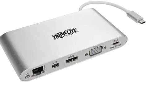 TRIPP-LITE U442-DOCK11-S USB 3.2 Gen1 USB-C Aluminum Docking Station with PD Charging