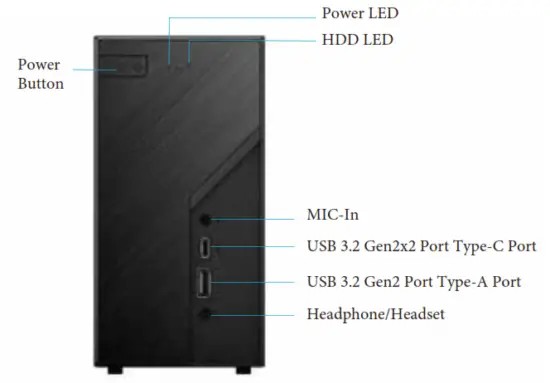 ASRock DeskMini B660 Series Mini PC - Front View
