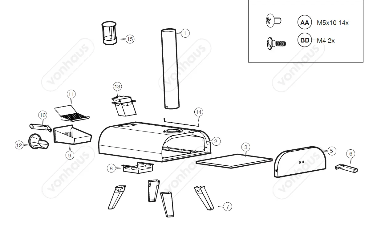 VonHaus-2500553-Tabletop-Pizza-Oven-FIG-1
