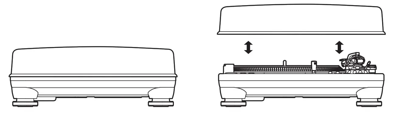 audio-technica Direct Drive Professional Turntable ----- Installin removing the dust cover