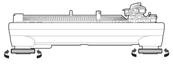 audio-technica Direct Drive Professional Turntable -----Leveling the turntable