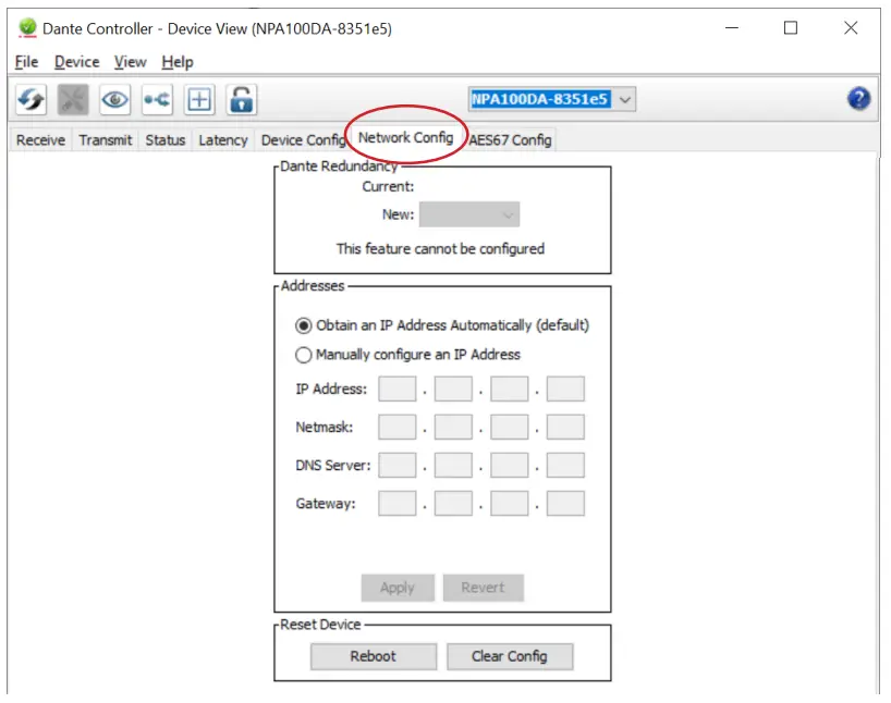 BLUSTREAM NPA100DA Networked Power Amplifier with Dante - app 13