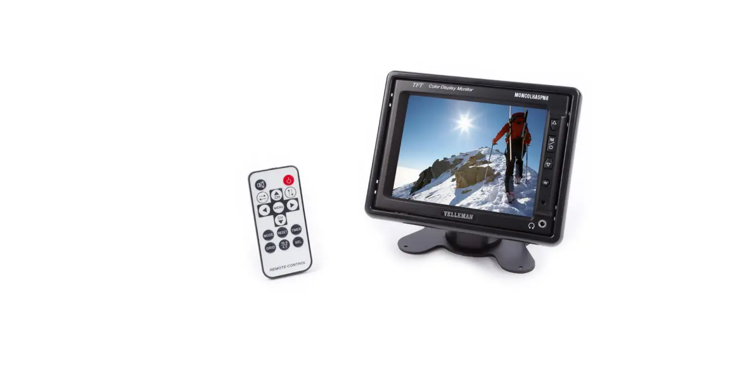 Velleman Moncolha5pn6 5.6 Inch Tft Lcd Monitor With Remote Control User Manual