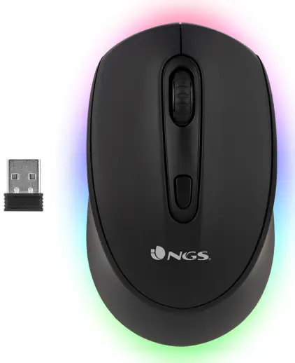 NGS SMOG-RB Wireless Rechargeable Multi-Mode Mouse with LED Lights