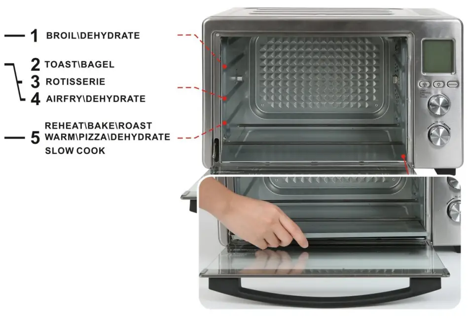 thdstatic A05000B Silver Stainless Steel Air Fry Oven - FIG 19