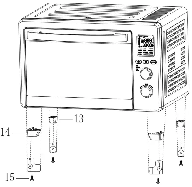 thdstatic A05000B Silver Stainless Steel Air Fry Oven - FIG 2