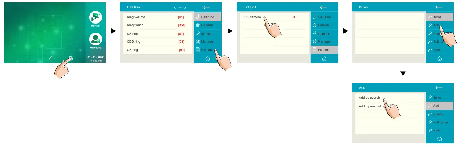 XtendLan DPM-IP71R 7 Inch Guard Station Monitor - IP Camera