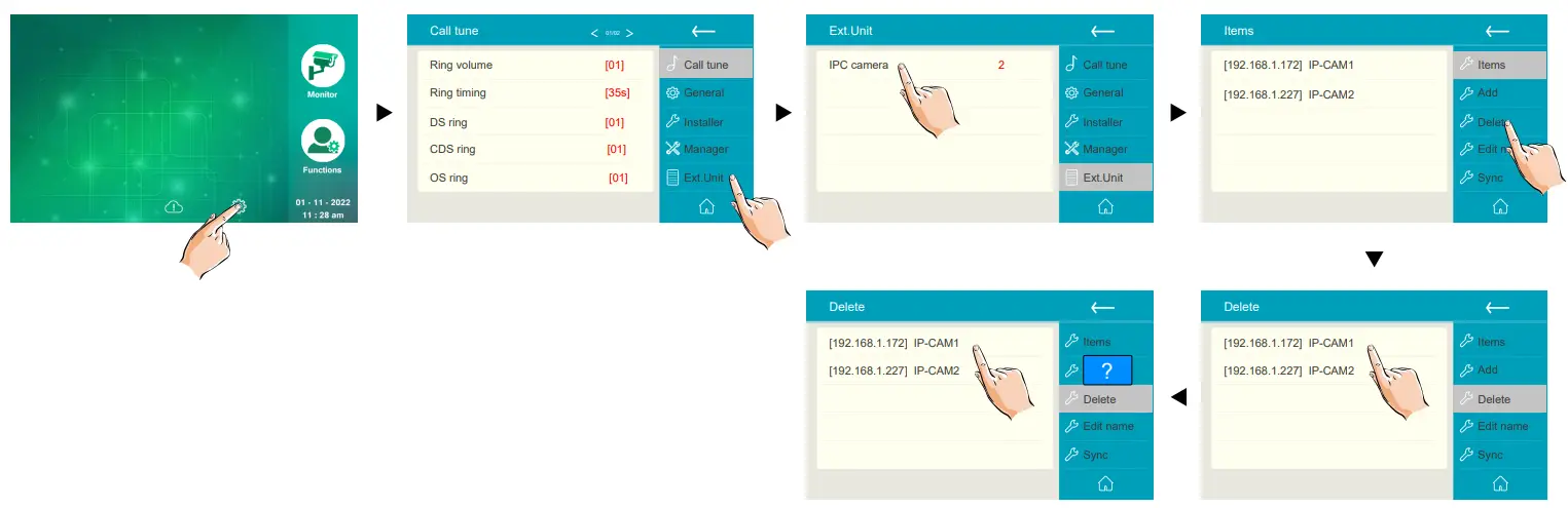 XtendLan DPM-IP71R 7 Inch Guard Station Monitor - IP Camera1