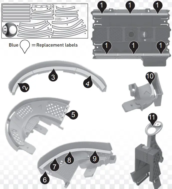 MARIOKART Chain Chomp Trackset Instructions - APPLY LABELS