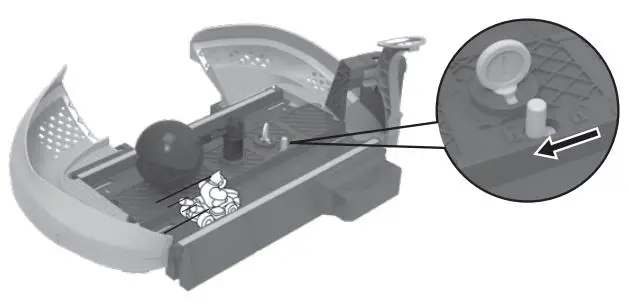 MARIOKART Chain Chomp Trackset Instructions - For safe racing, slide toggle to lock CHAIN CHOMP and launch again