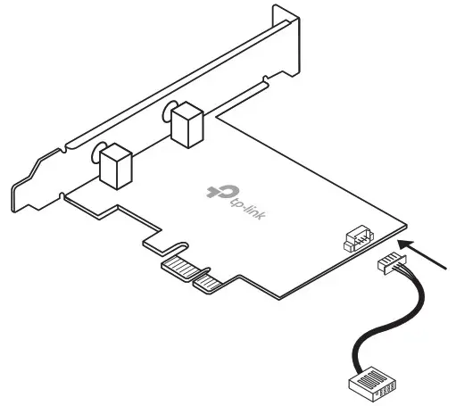 tp-link WLAN Bluetooth PCI Express Adapter--- Connect the provided