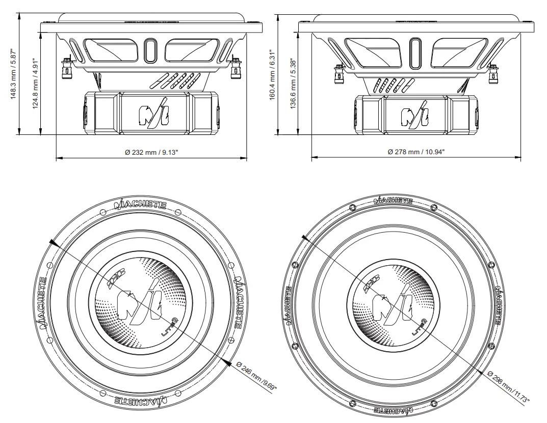 Deaf Bonce ML 10R D2 Machete Subwoofer - fig19