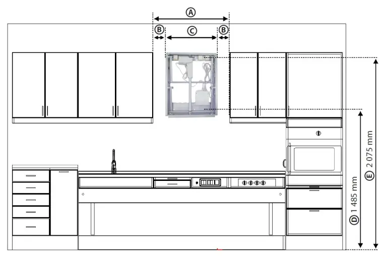 GRANBERG Diago 504 Height ADJ Wall Cabinet Lift - Figure 8
