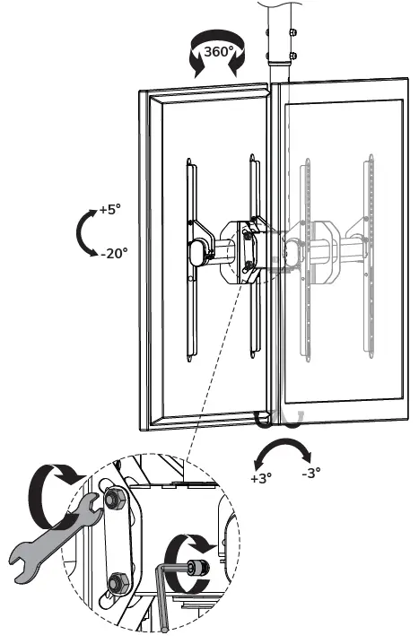 Neomounts-NM-C440DBLACK-Monitor-Ceiling-Mount-fig-12