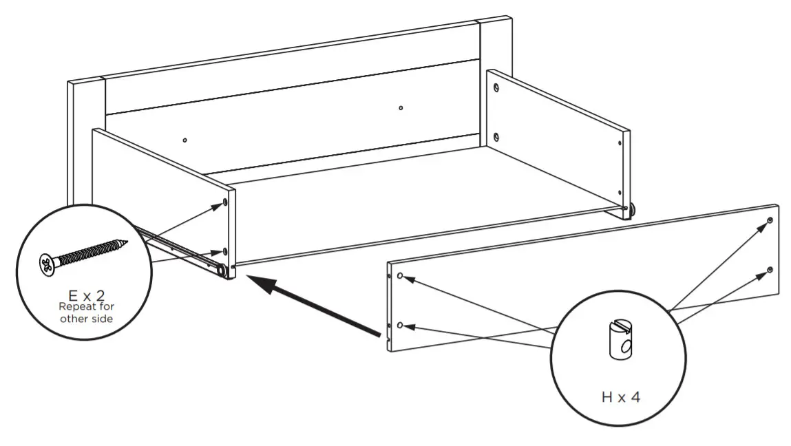 east cast Alby Dresser - Assembly 9
