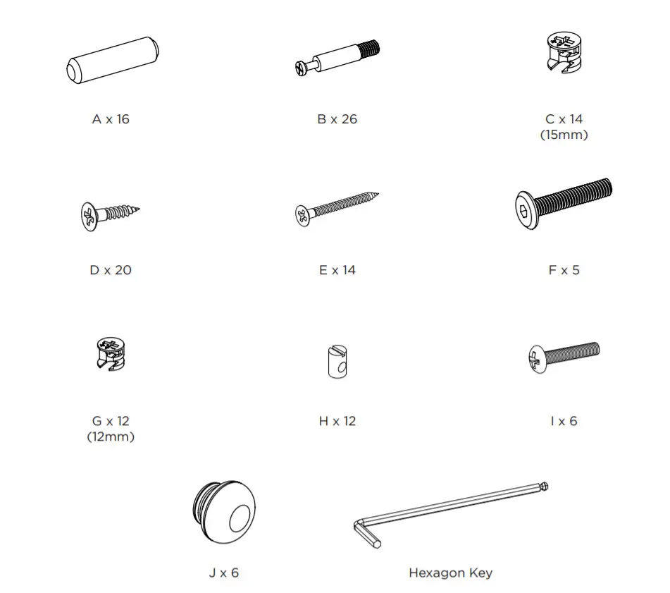east cast Alby Dresser - Hardware