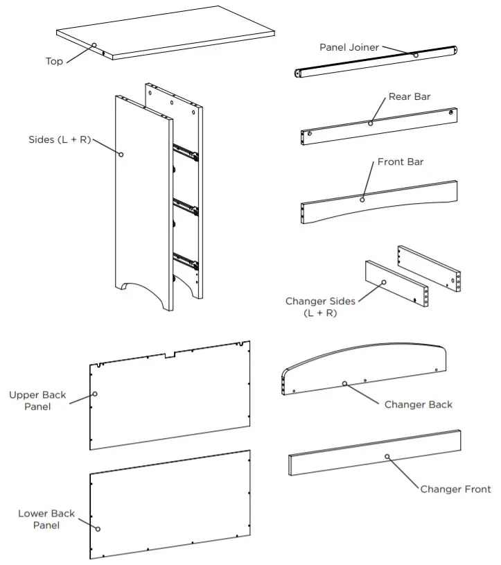 east cast Alby Dresser - Wooden Parts1