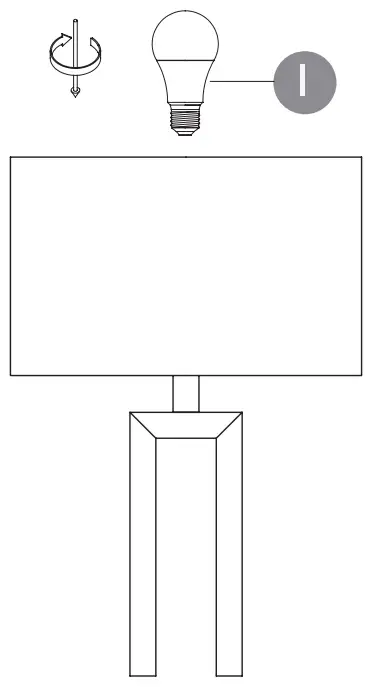 edishine 12273 Modern Wood Corner Floor Lamp fig3