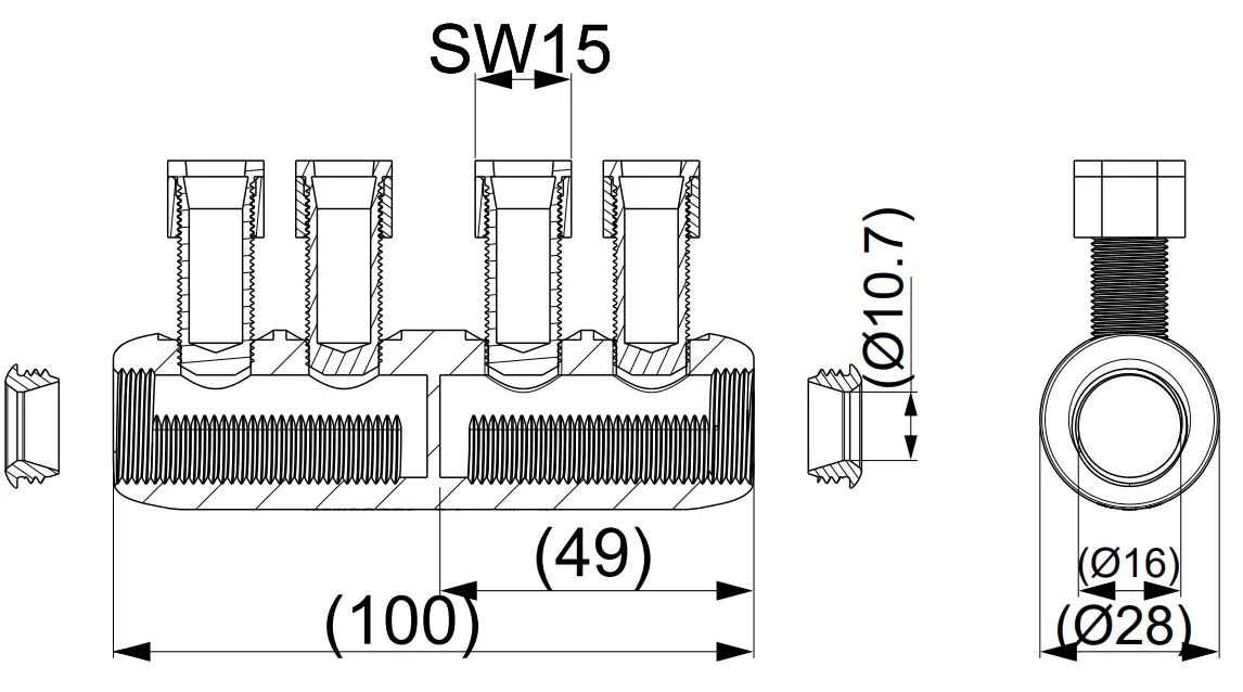 ENSTO CA150SB4 Cable connector mechanical fig