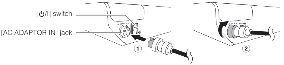 YAMAHA MG10XU Mixing Console - Connect the supplied