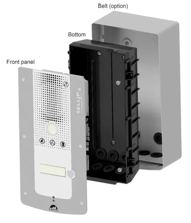 CASTEL XE VIDEO 1B Audio Video Full IP SIP Entry Station- button