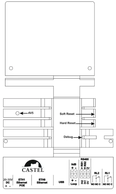 CASTEL XE VIDEO 1B Audio Video Full IP SIP Entry Station- fig